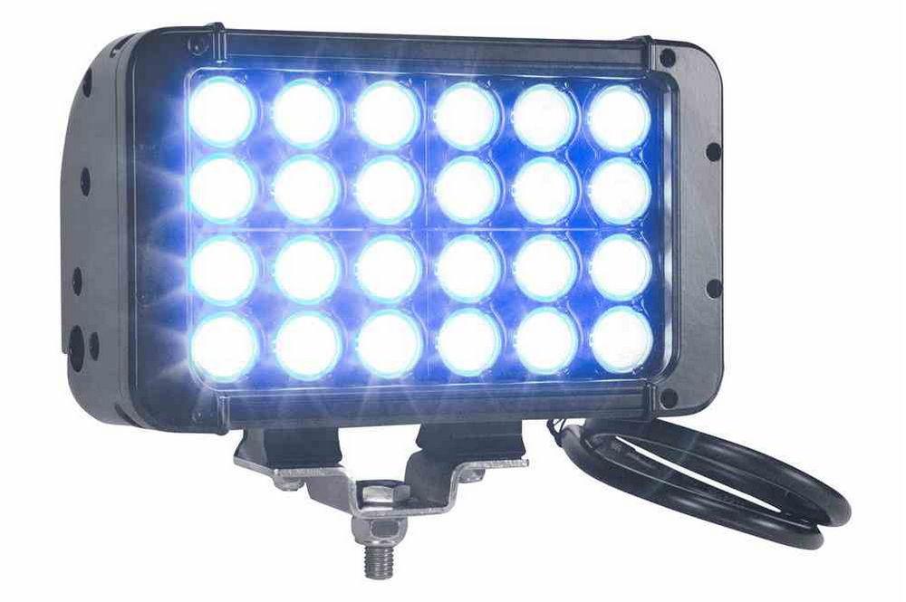 LED Light Emitter - 24 LEDs - Blue Illumination - 72 Watts - 4230 Lumens - 575'L X 70'W