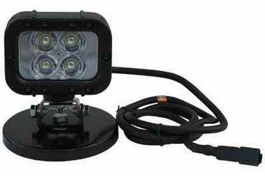 LED Light w/ Magnetic Base - 12 watts - 4 LEDs - 90'L X 70'W beam - Works on 9-42 Volts DC