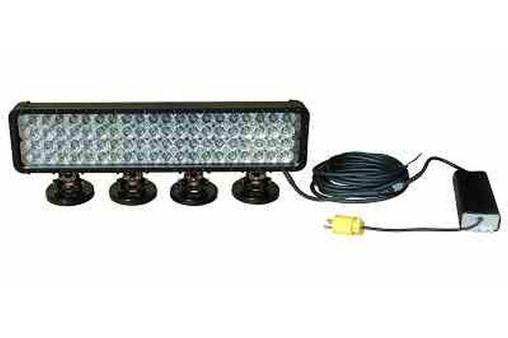 240 Watt LED Light Emitter w/ Magnetic Bases - 80 LEDs - 20 X 4 LED Array - 120-277V AC