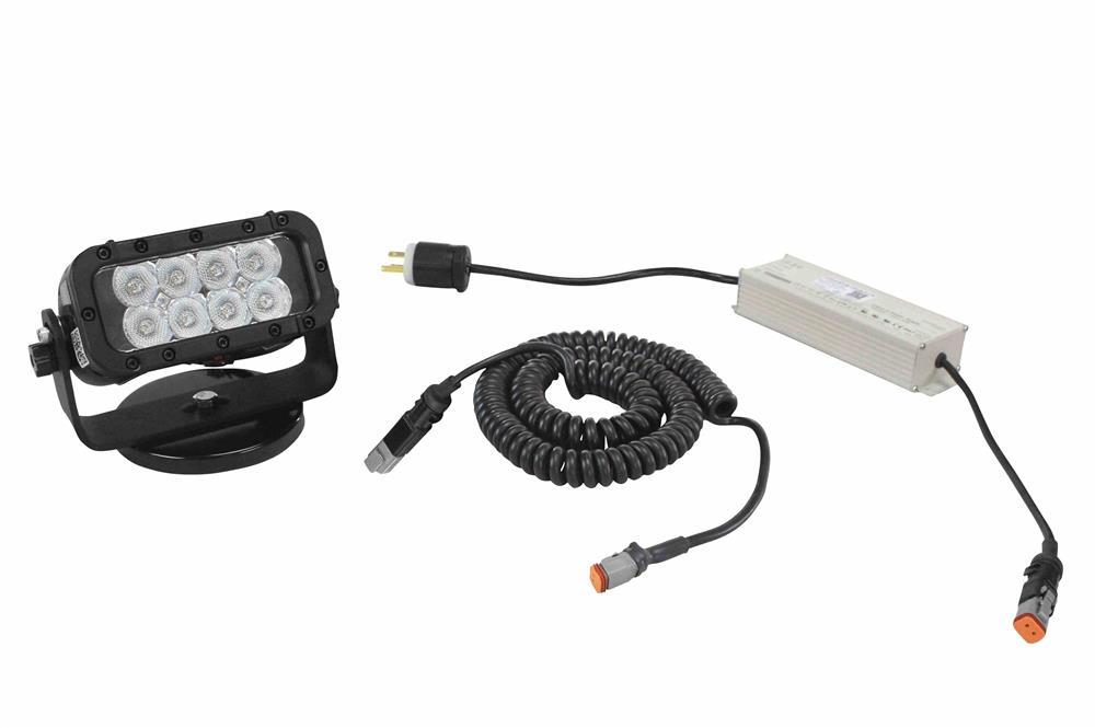 24W LED Machine Light - 200 lb Magnetic Mount - 100'L X 85'W Beam - 110-277V AC