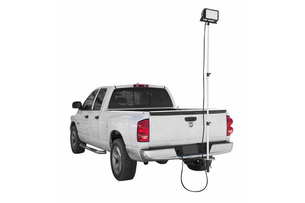 High Intensity LED Work Light on Trailer Hitch Mount - 3-8.5 feet - 150 Watts - 14,790 Lumen