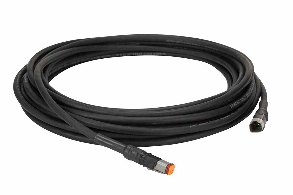 15 Foot LED Wiring Harness - 2 Conductor SOOW Cord - DT04-2P Receptacle and DT06-2S Plug