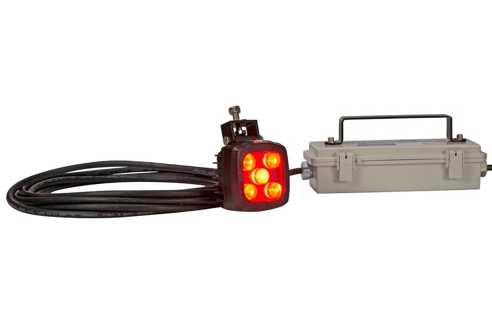 25W Red Mining Kill Zone LED Warning Light - 2250 Lumens - 120-277VAC - Mining Safety Light - IP67