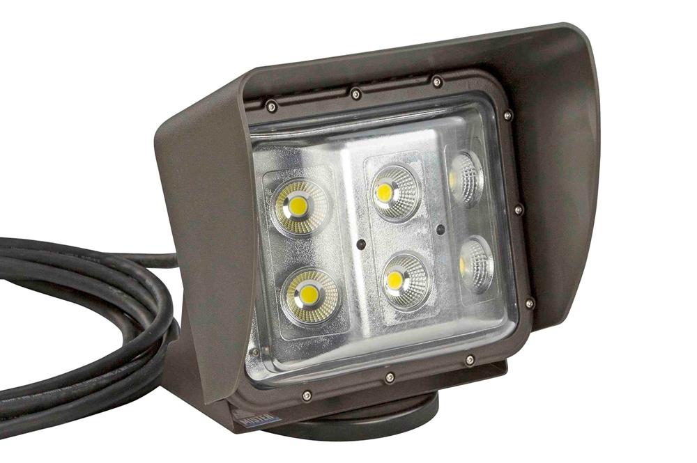 Magnetic Mount 60 Watt Low Profile LED Flood Light - 20' Cord - 120-277V AC