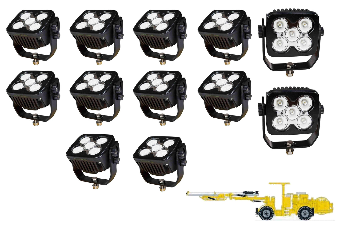 Larson LED Light Package for Caterpillar 282 Boomer - LED Retrofit/Fitout (12) LEDP10W-50E
