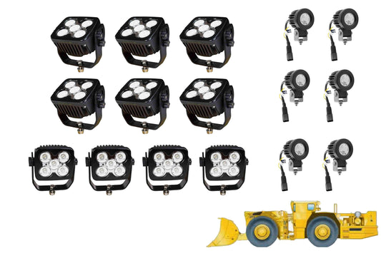 Larson LED Light Package for the Caterpillar R2900G - LED Retrofit/Fitout  (10) LEDP10W-50E (6) LEDP10W-1R