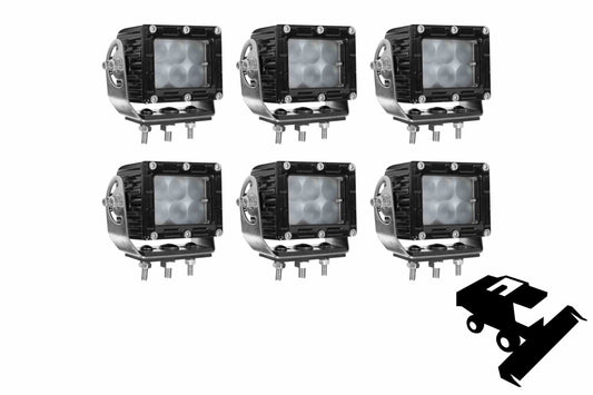 Larson LED Cab Light Upgrade Kit for John Deere 9610 Combines - LED Retrofit/Fitout - (6) LEDEQ-3X2-CPR