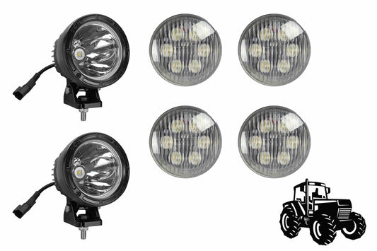 Larson LED Cab Light Upgrade Kit for John Deere 8970 Tractors - (4) LED18W-PAR36 - (2) LED25WRE-CPR