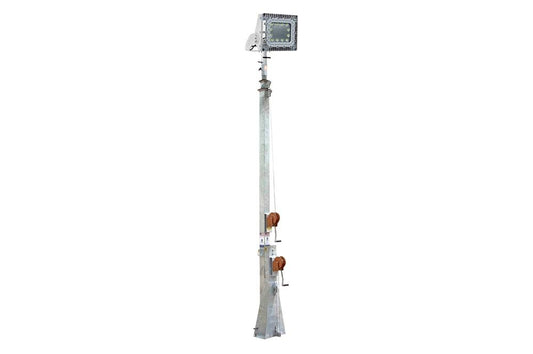 150W Explosion Proof LED 3-Stage Light Mast - Extends up to 12 Feet - 17,500 Lumens - 25' 16/3 SOOW Cord w/ Explosion Proof Cord Cap