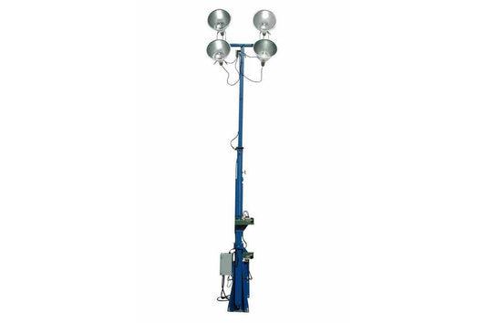 4000 Watt 16 Foot Telescoping Light Mast - Fold Over Light Tower - 360° Rotation - Electric Winches