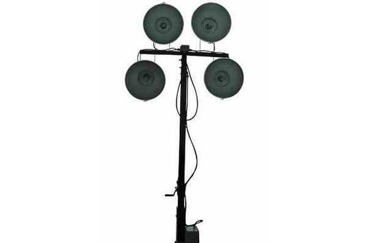 4000 Watt 16 Foot Telescoping Light Mast - Fold Over Light Tower - 360° Rotating Boom - High Mast