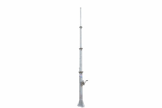 4-Stage Light Mast - 7'-18' - 120V Electric Winch - No T Head