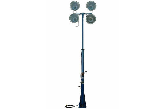 4000 Watt Collapsible Light Tower - Extends to 20 Feet - (4) 1000W Metal Halide Lamps - Fold Over