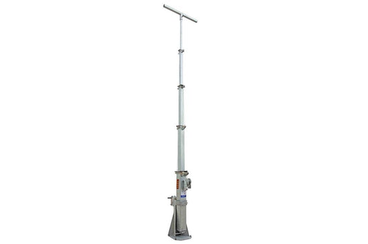 20' Five Stage Telescoping Light Mast - Extends up to 20 Feet - Collapses Down to 6.5 Feet - Trailer Mount Compatible