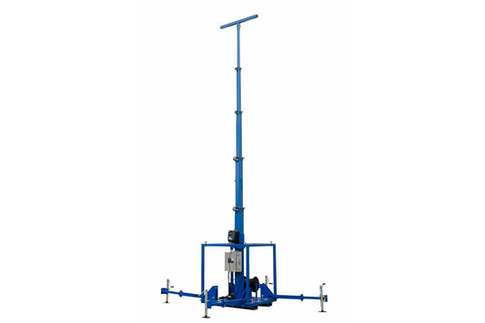 Larson Skid Mount 5-Stage Electric 20' Light/Equipment Tower - NEMA 4X Control Box - 6.5' to 20' Elevation