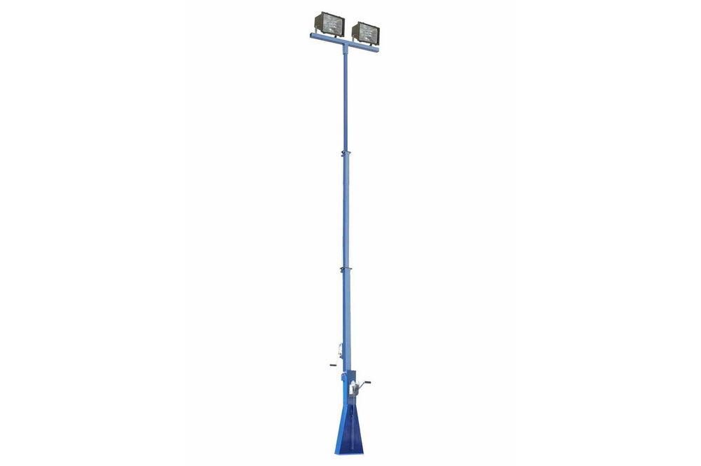 800 Watt Telescoping Light Mast - 25' 3-Stage Light Tower - 360° Rotating Boom - High Mast Lighting