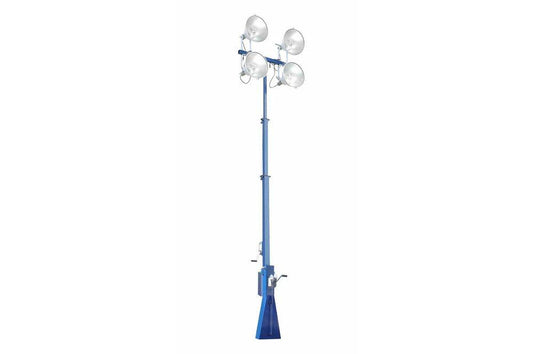 4000 Watt Telescoping Light Mast - 25' 3-Stage Light Tower - 360° Rotating Boom - High Mast Lighting