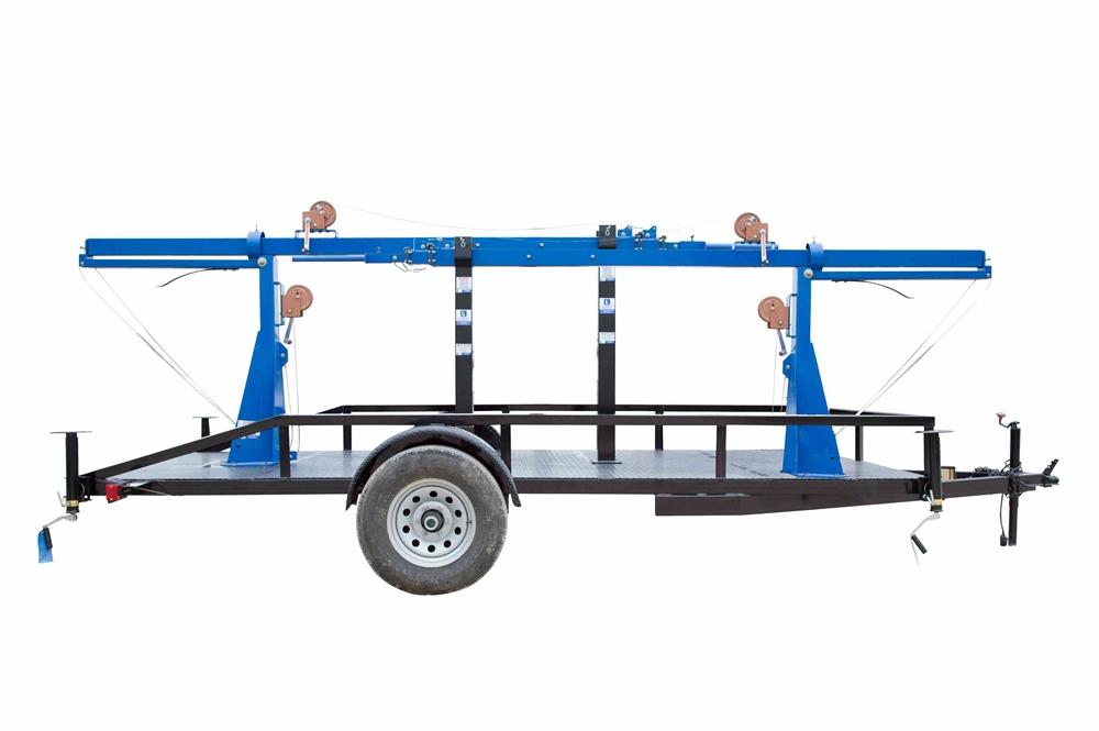 Dual Mobile Communication Towers w/ Trailer - 12-25' - Electric Winches, Antenna Mount Pole - Cell on Wheels - 360° Rotation