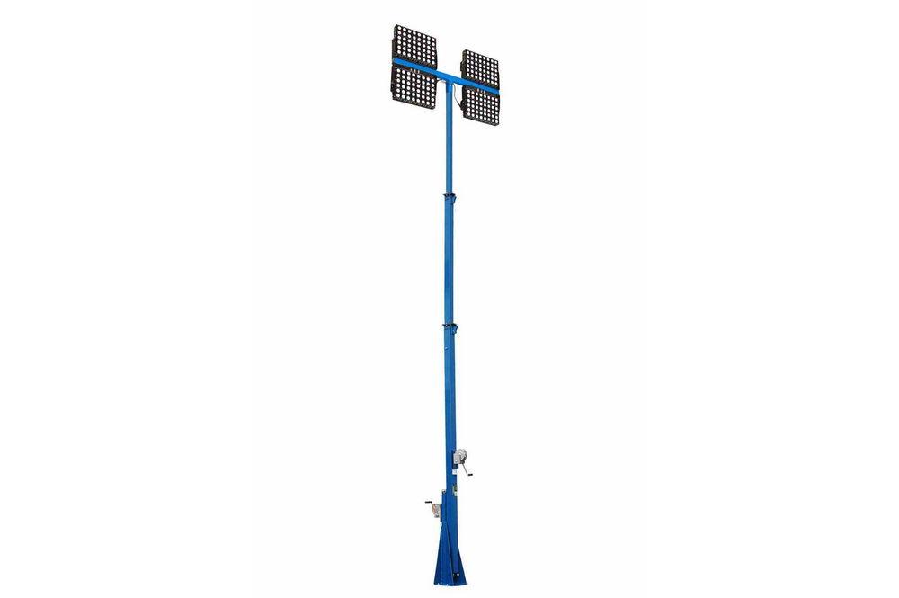 1920 Watt High Intensity LED Light Tower - Three Stage Mast - Extends up to 30 Feet - 259,200 Lumens