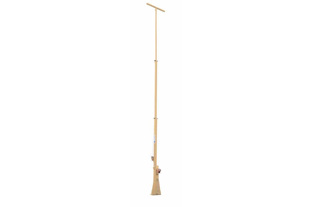 Thirty Foot Tan Telescoping Light Mast - 12-30' Fold Over Three Stage Light Tower - 360° Rotating