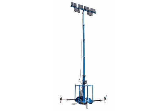 3000W High Intensity LED Light Plant - Skid Mount 5-Stage Electric 30' Mast - NEMA 4X Control Box