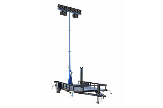 2880 Watt High Intensity LED Light Tower - 8.75-30' Manual Mast - 388,800 Lumens - 14' Trailer