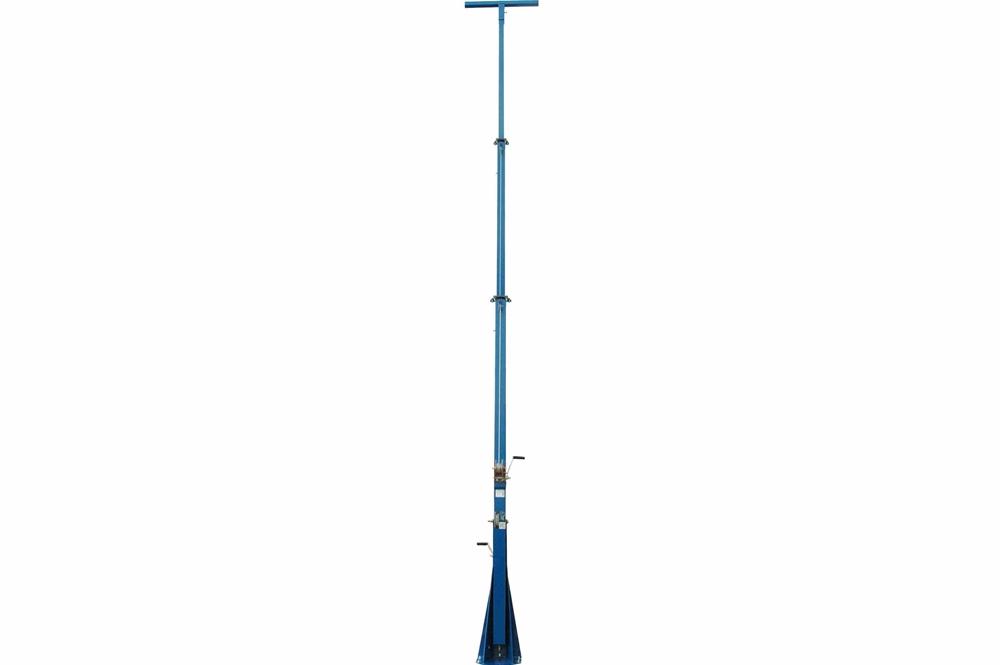 35' Telescoping Light Mast - 14-35' Fold Over Three Stage Light Tower - 360° Rotating Boom - 150 MPH - Electric Winch