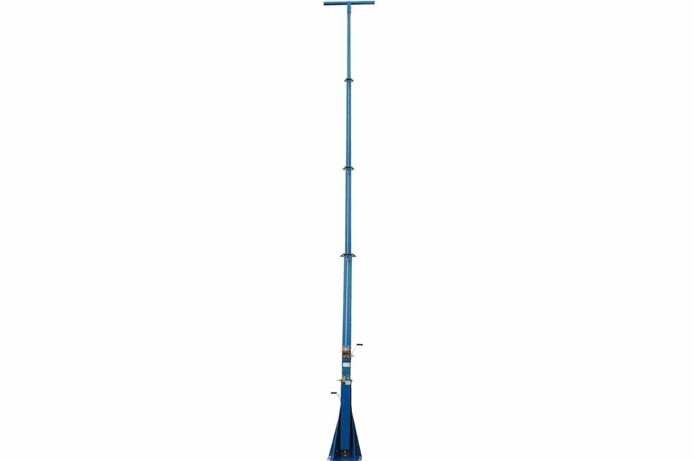 35 Foot Telescoping Light Mast - 13-35' Fold Over Four Stage Light Tower - 360° Rotating Boom
