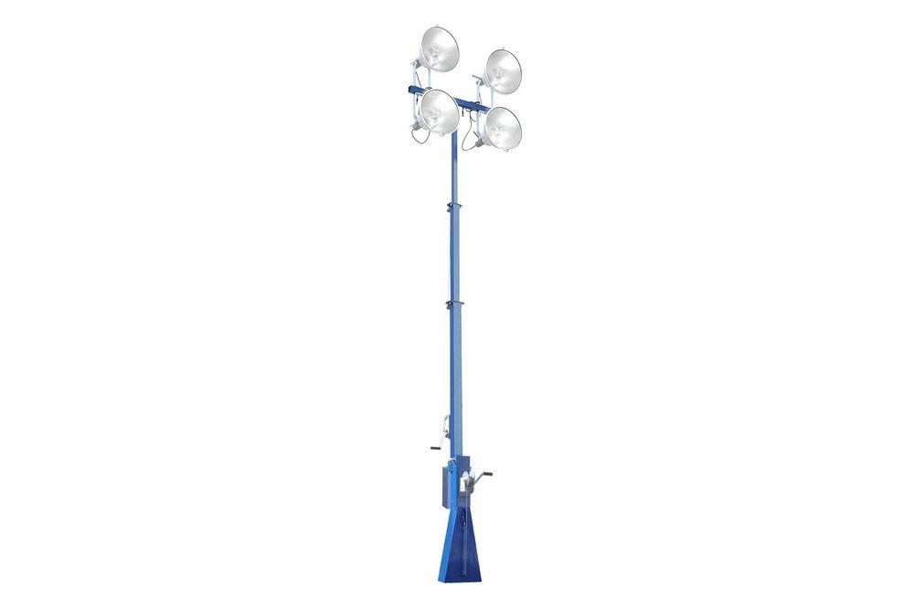 4000 Watt 40 Foot Telescoping Light Mast - 13-40' Fold Over Four Stage Tower - 360° Rotating Boom