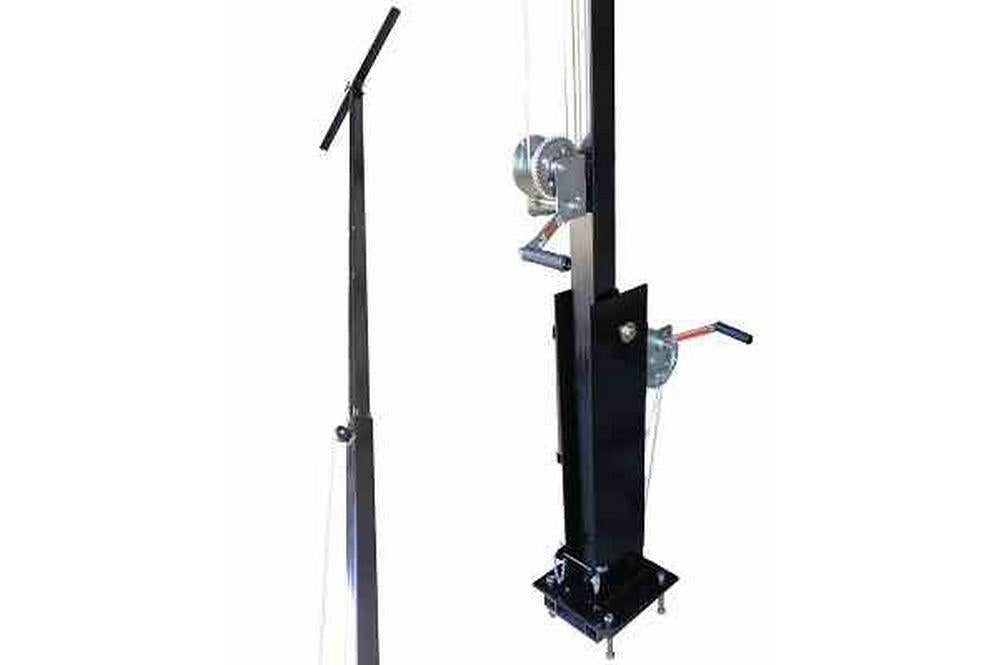 Five Stage Light Mast - Extends up to 55 Feet - Mount LED, HID, Halogen, Metal Halide Fixtures