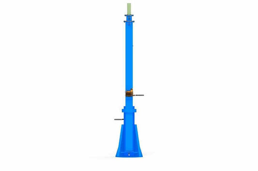 25 Foot Telescoping Light Mast - 12-25' Fold Over Three Stage Light Tower - 360° Rotating Boom - Fiberglass Top - Electric Operation