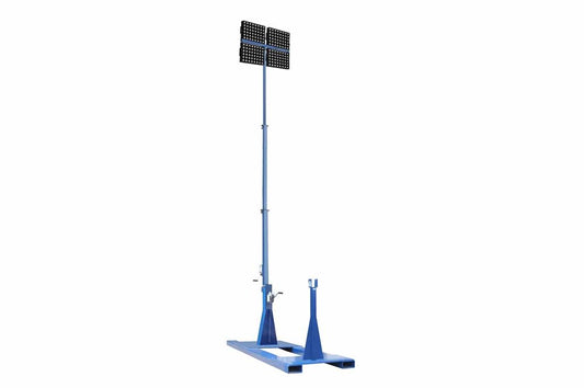1920 Watt 65' Skid Mounted Hydraulic Light Mast - Telescoping Fold Over Light Mast - (4) 480W LED Lights