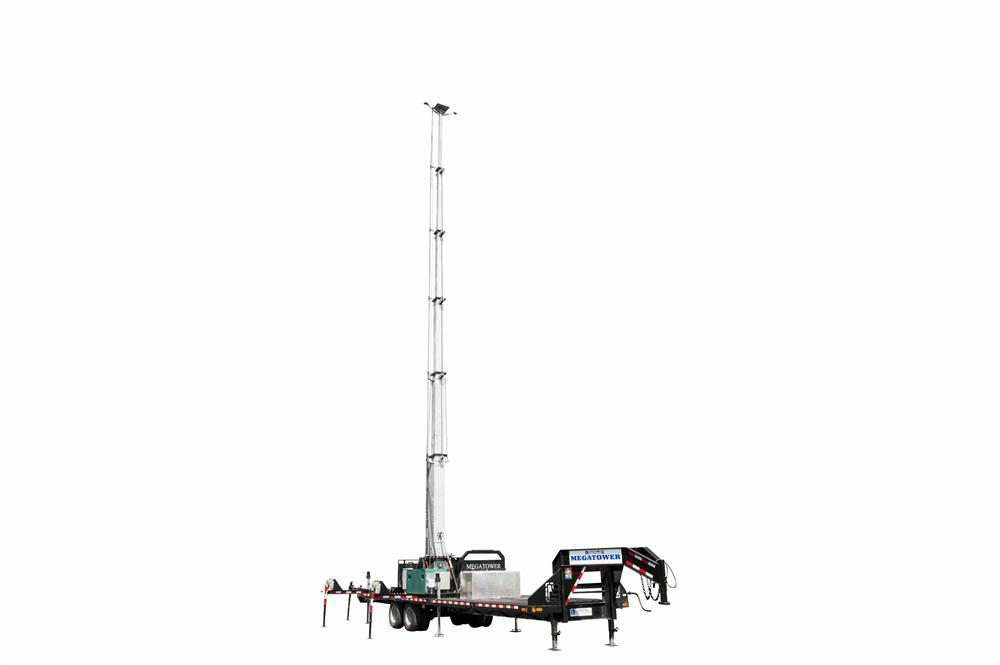 77' Hydraulic Megatowerâ„¢ - 33' Gooseneck Trailer - Galvanized Steel Mast - No Lights