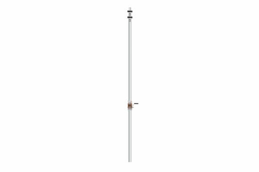 30ft Crank Up Light Mast - 12' to 30' - Three Stage, Round - Anodized Aluminum - Electric Winch