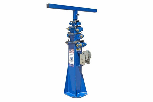 4-Stage Light Duty Push Over Mast - 7'- 18' Height - 25 lb Capacity - Ground Mount - Aluminum Construction