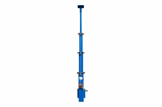 15' Four-Stage Telescoping Mini Light Mast - 6' to 15' Tower - Internal Coiled Cable - Wall/Flat Surface Mount