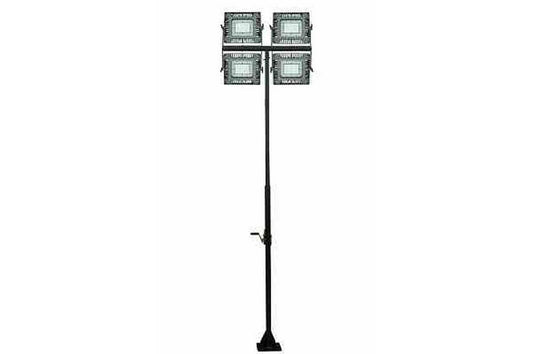 600 Watt Crank Up Light Tower - Four 150 Watt LED Light Heads - 5'-9' Light Tower - Rotating Base
