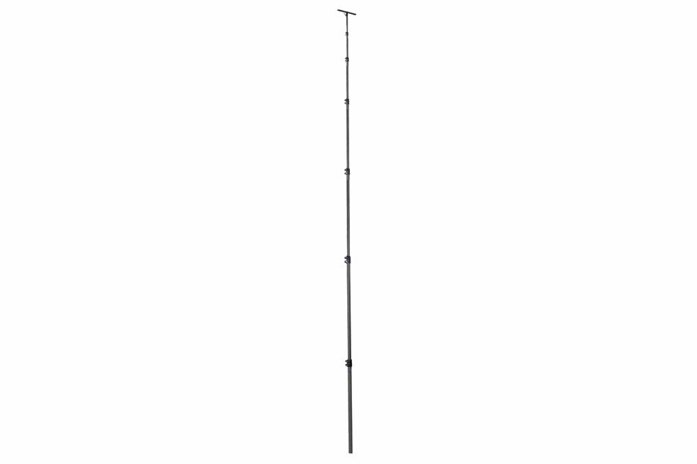 7-Stage Fiberglass Push Up Equipment Mast - Extends from 7.5 to 38 Feet - 24" Aluminum T-Head