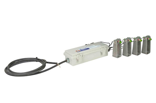 Crane Warning Laser Package - (4) 5mW Red Pedestrian Safety Lasers - Power Supply Box - IP54