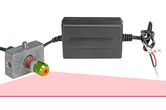 50mW Red Crane Warning Laser - Red Pedestrian Safety Laser - Projects Red Line - IP54 - No Bracket