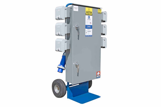 Larson Mobile Power Distribution - 480V 3PH - 400A MCB Panel - (4) 30-amp 430R7W; (3) 100-amp 4100R7W - N3R