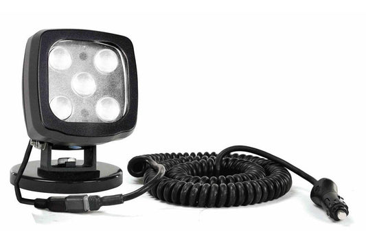 30W White LED Spotlight w/ Magnet Mount Base - 2250 Lumens - Extremely Durable - IP67 - 12-24V DC