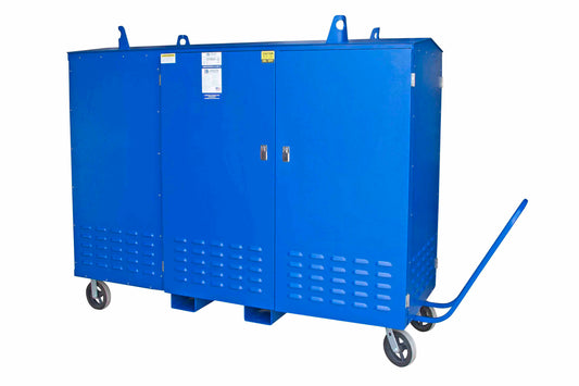 Larson Portable Power Distribution - 250A 480V MLO Panel 112.5KVA - 316 SS, NEMA 4X - Galvanized Cart/Roof