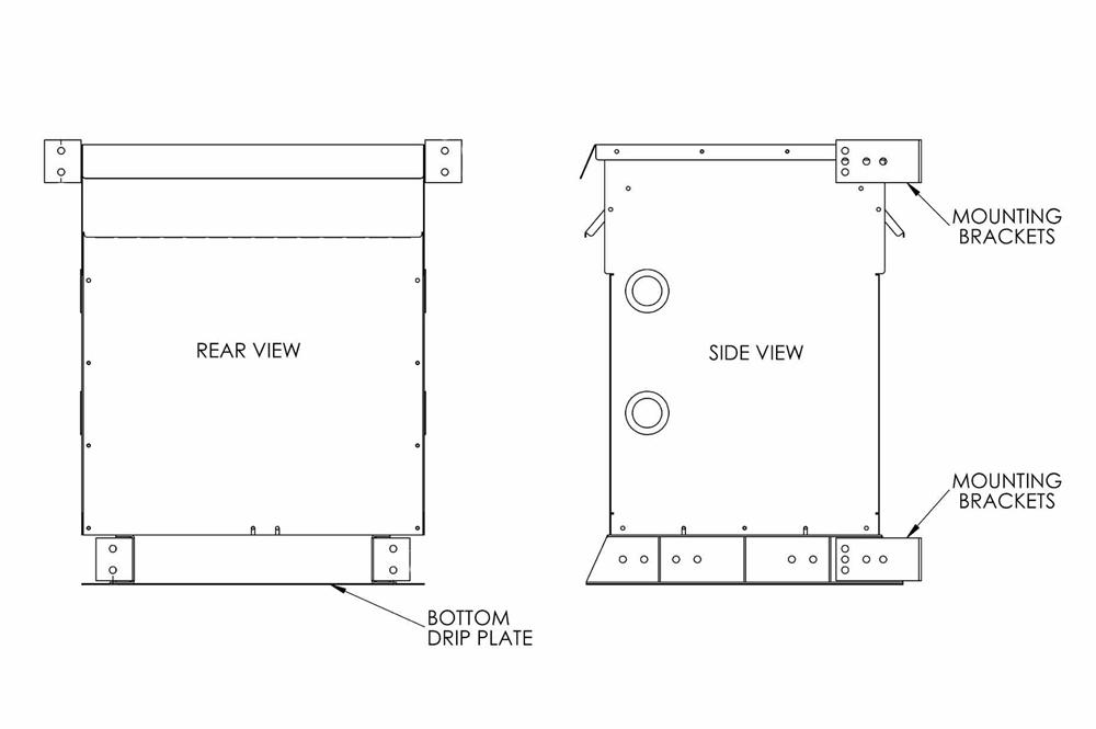 Wall Mount Bracket Kit for 75 kVA Dry Type Transformers