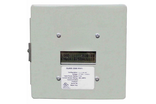 800 Amp Three-Phase KWH Meter - 347/600VAC - LCD Display - Industrial Grade Steel Enclosure