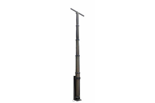 Pneumatic Mast - 4.5' - 15' - Surface Mount - 10/3 Internal Wiring w/ 5' Whip on Top & Bottom