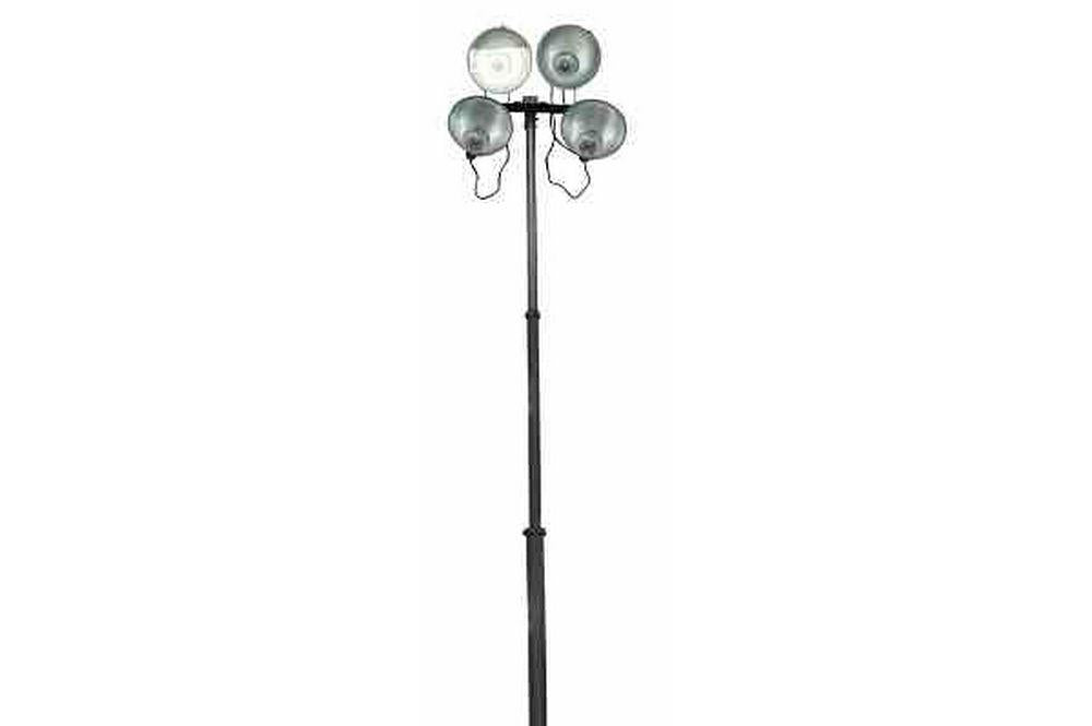 4000 Watt Pneumatic Light Tower - Extends to 18 Feet - Four 1000W Metal Halide Lamps