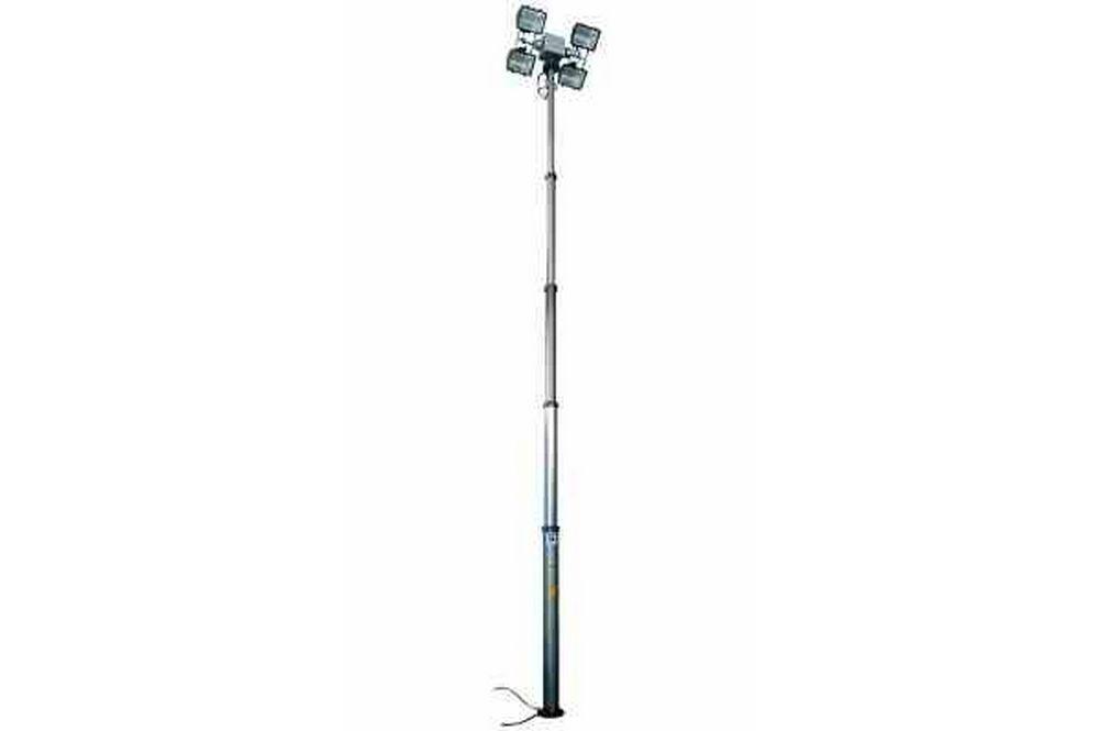2000 Watt Pneumatic Light Tower - Extends to 18 Feet - 500W Halogens - Individually Controlled