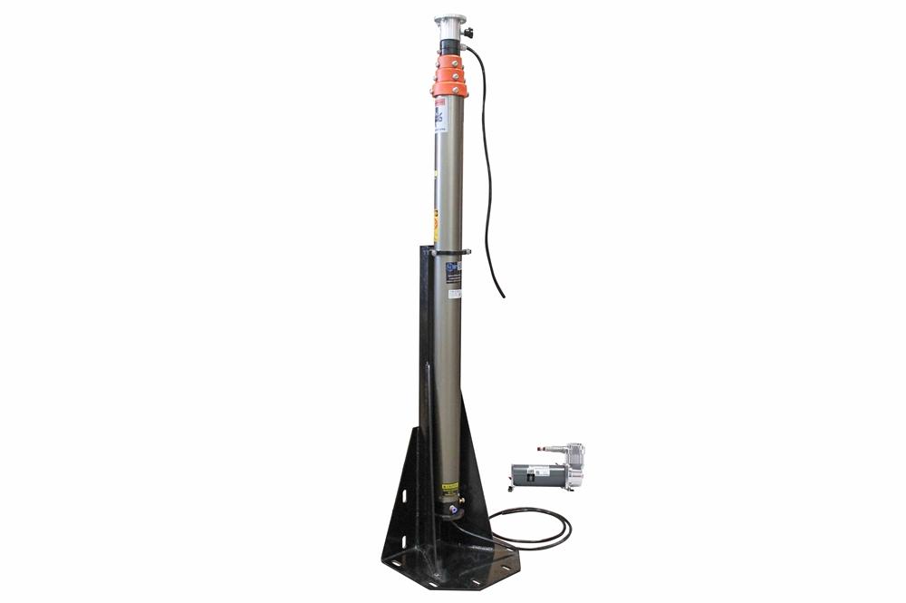 30' Pneumatic Light Mast w/ Electric Air Compressor - Internal RS-485, Power Composite, and Coaxial