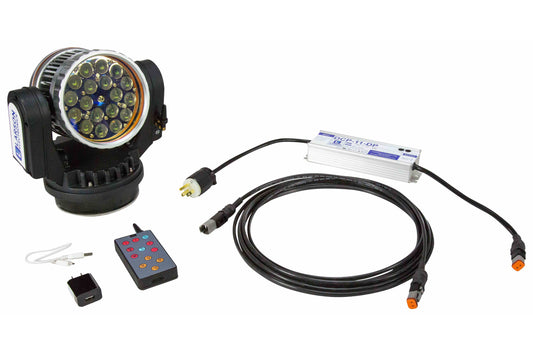 Larson 40W Wireless Remote Control LED Spotlight - 120-277V AC - Spot to Flood - Permanent Mount